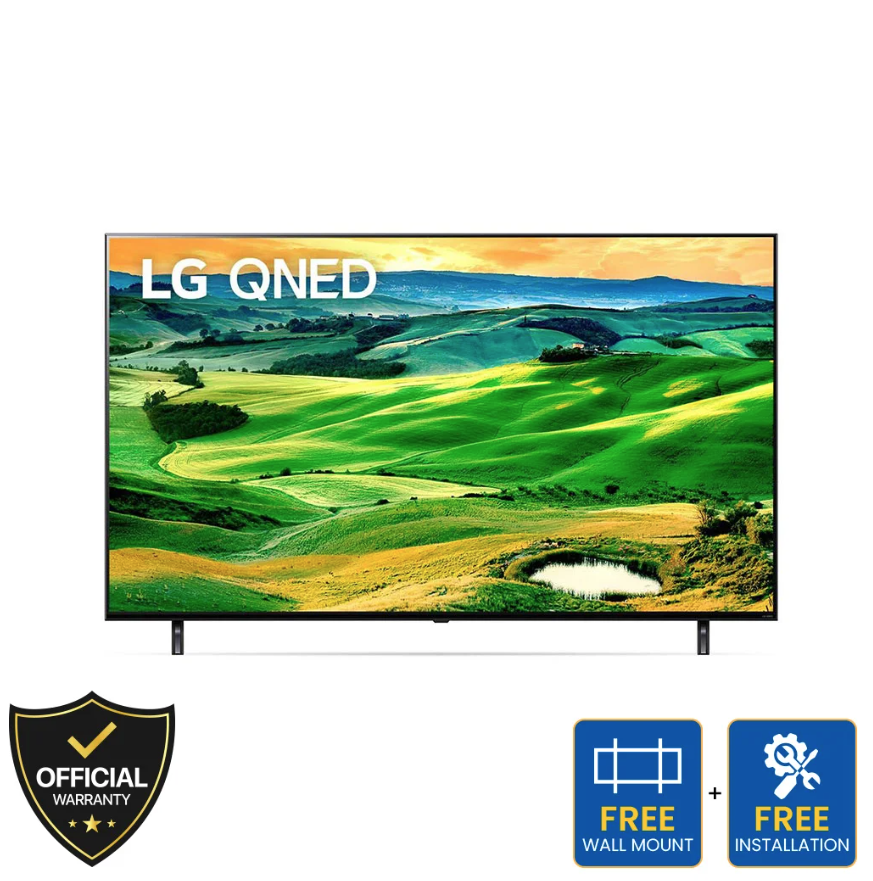 LG 55 Inch 4K Smart QNED TV (55QNED80SQA)