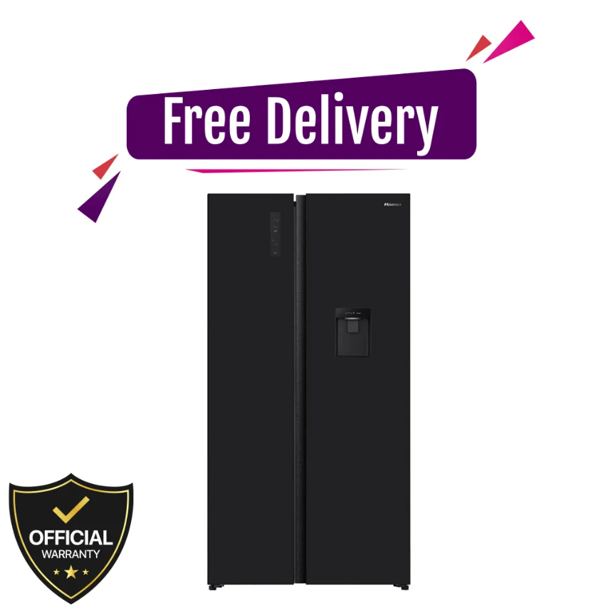 Hisense 580 Liters Side by Side Refrigerator (RS3G558NMB/BD3)