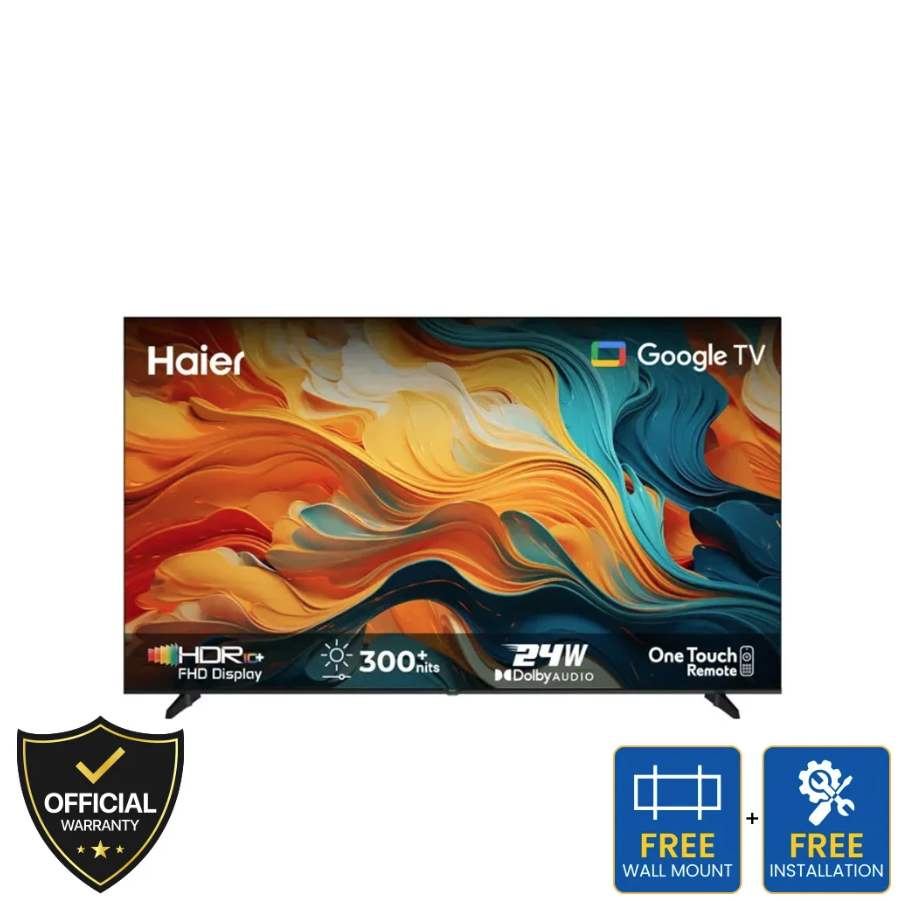 Haier 43 Inch FHD Bezel-Less Google TV (H43K85FFX)