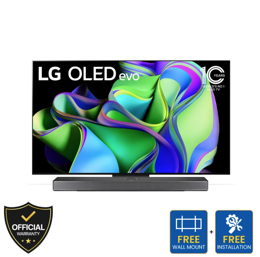 LG 55 inch OLED evo C3 4K Smart TV (OLED55C3PSA)